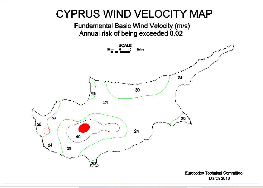 Κύπρος-Χάρτης-ανεμοπιέσεων